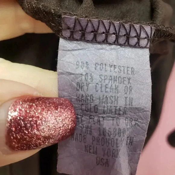 Boho Chic Brown and Gold Asymmetrical Button Front Top - Picture 6 of 6